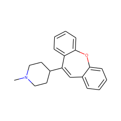 CN1CCC(C2=Cc3ccccc3Oc3ccccc32)CC1 ZINC000013740503