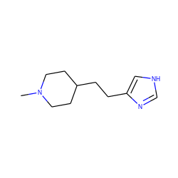 CN1CCC(CCc2c[nH]cn2)CC1 ZINC000013612830