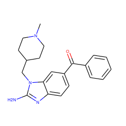 CN1CCC(Cn2c(N)nc3ccc(C(=O)c4ccccc4)cc32)CC1 ZINC000084687258