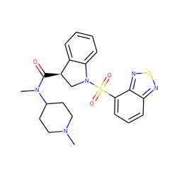 CN1CCC(N(C)C(=O)[C@@H]2CN(S(=O)(=O)c3cccc4nsnc34)c3ccccc32)CC1 ZINC000049035212