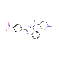 CN1CCC(N(C)c2nc(-c3ccc([N+](=O)[O-])cc3)nc3ccccc23)CC1 ZINC000000949109