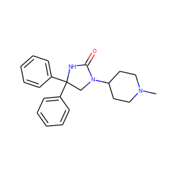 CN1CCC(N2CC(c3ccccc3)(c3ccccc3)NC2=O)CC1 ZINC000034802122