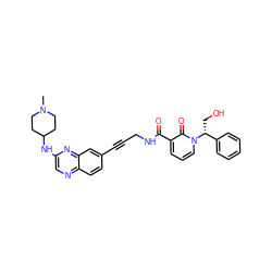 CN1CCC(Nc2cnc3ccc(C#CCNC(=O)c4cccn([C@H](CO)c5ccccc5)c4=O)cc3n2)CC1 ZINC000096176145