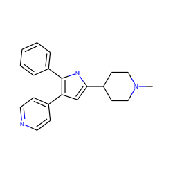 CN1CCC(c2cc(-c3ccncc3)c(-c3ccccc3)[nH]2)CC1 ZINC000028474344