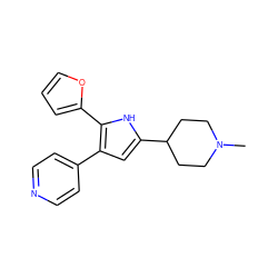 CN1CCC(c2cc(-c3ccncc3)c(-c3ccco3)[nH]2)CC1 ZINC000028469615