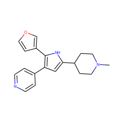 CN1CCC(c2cc(-c3ccncc3)c(-c3ccoc3)[nH]2)CC1 ZINC000028470111