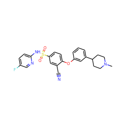 CN1CCC(c2cccc(Oc3ccc(S(=O)(=O)Nc4ccc(F)cn4)cc3C#N)c2)CC1 ZINC000095582952