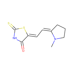 CN1CCC/C1=C/C=C1\SC(=S)NC1=O ZINC000100123484