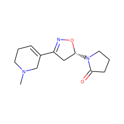 CN1CCC=C(C2=NO[C@H](N3CCCC3=O)C2)C1 ZINC000038869541