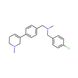 CN1CCC=C(c2ccc(CN(C)Cc3ccc(Cl)cc3)cc2)C1 ZINC000653801367