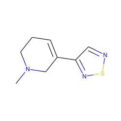 CN1CCC=C(c2cnsn2)C1 ZINC000013456732