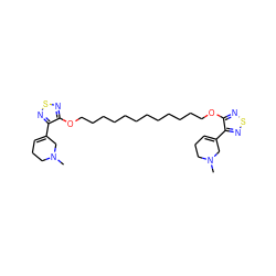 CN1CCC=C(c2nsnc2OCCCCCCCCCCCCOc2nsnc2C2=CCCN(C)C2)C1 ZINC000003979544