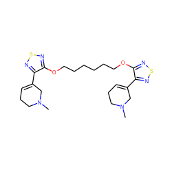 CN1CCC=C(c2nsnc2OCCCCCCOc2nsnc2C2=CCCN(C)C2)C1 ZINC000013471086