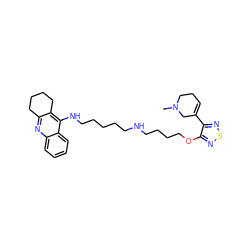 CN1CCC=C(c2nsnc2OCCCCNCCCCCNc2c3c(nc4ccccc24)CCCC3)C1 ZINC000045368841