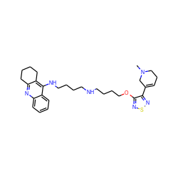 CN1CCC=C(c2nsnc2OCCCCNCCCCNc2c3c(nc4ccccc24)CCCC3)C1 ZINC000045368836