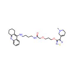 CN1CCC=C(c2nsnc2OCCCOCC(=O)NCCCCNc2c3c(nc4ccccc24)CCCC3)C1 ZINC000049762363