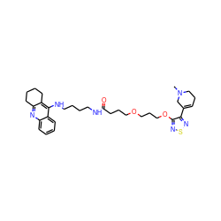 CN1CCC=C(c2nsnc2OCCCOCCCC(=O)NCCCCNc2c3c(nc4ccccc24)CCCC3)C1 ZINC000049745832