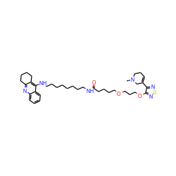 CN1CCC=C(c2nsnc2OCCCOCCCCC(=O)NCCCCCCCCNc2c3c(nc4ccccc24)CCCC3)C1 ZINC000049746758