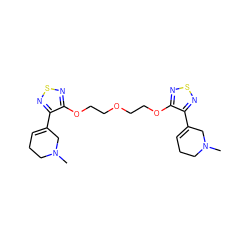 CN1CCC=C(c2nsnc2OCCOCCOc2nsnc2C2=CCCN(C)C2)C1 ZINC000013471095