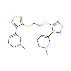 CN1CCC=C(c2nsnc2SCCSc2nsnc2C2=CCCN(C)C2)C1 ZINC000013471097