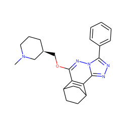 CN1CCC[C@@H](COc2nn3c(-c4ccccc4)nnc3c3c2C2CCC3CC2)C1 ZINC000013610367