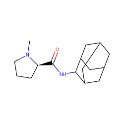 CN1CCC[C@@H]1C(=O)NC1C2CC3CC(C2)CC1C3 ZINC000049112478