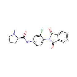 CN1CCC[C@@H]1C(=O)Nc1ccc(N2C(=O)c3ccccc3C2=O)c(Cl)c1 ZINC000653691124