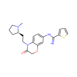 CN1CCC[C@@H]1CCN1C(=O)COc2cc(NC(=N)c3cccs3)ccc21 ZINC000142003723