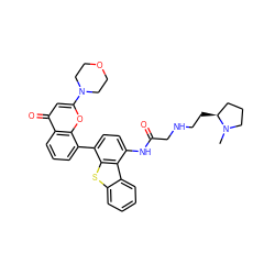 CN1CCC[C@@H]1CCNCC(=O)Nc1ccc(-c2cccc3c(=O)cc(N4CCOCC4)oc23)c2sc3ccccc3c12 ZINC000101696119