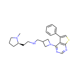 CN1CCC[C@@H]1CCNCC1CN(c2ncnc3scc(-c4ccccc4)c23)C1 ZINC000223011984