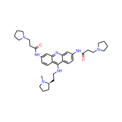 CN1CCC[C@@H]1CCNc1c2ccc(NC(=O)CCN3CCCC3)cc2nc2cc(NC(=O)CCN3CCCC3)ccc12 ZINC000049771347