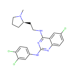 CN1CCC[C@@H]1CCNc1nc(Nc2ccc(Cl)c(Cl)c2)nc2ccc(Cl)cc12 ZINC000001555744