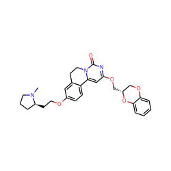 CN1CCC[C@@H]1CCOc1ccc2c(c1)CCn1c-2cc(OC[C@@H]2COc3ccccc3O2)nc1=O ZINC000220087173