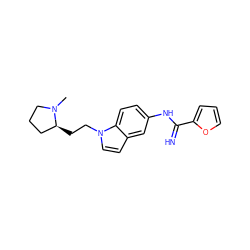 CN1CCC[C@@H]1CCn1ccc2cc(NC(=N)c3ccco3)ccc21 ZINC000072105269