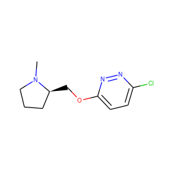 CN1CCC[C@@H]1COc1ccc(Cl)nn1 ZINC000013652947