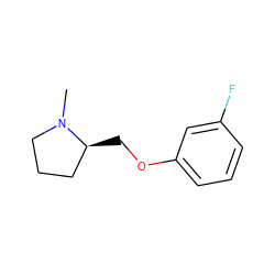 CN1CCC[C@@H]1COc1cccc(F)c1 ZINC000026377237