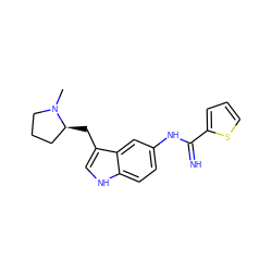 CN1CCC[C@@H]1Cc1c[nH]c2ccc(NC(=N)c3cccs3)cc12 ZINC000034805994