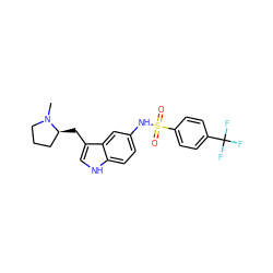 CN1CCC[C@@H]1Cc1c[nH]c2ccc(NS(=O)(=O)c3ccc(C(F)(F)F)cc3)cc12 ZINC000013607578