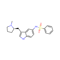 CN1CCC[C@@H]1Cc1c[nH]c2ccc(NS(=O)(=O)c3ccccc3)cc12 ZINC000013607549