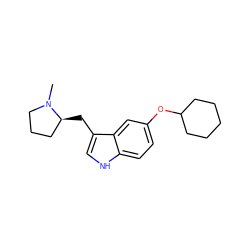 CN1CCC[C@@H]1Cc1c[nH]c2ccc(OC3CCCCC3)cc12 ZINC000141143450