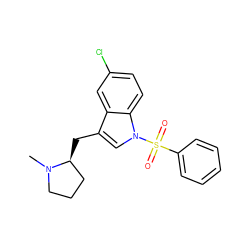 CN1CCC[C@@H]1Cc1cn(S(=O)(=O)c2ccccc2)c2ccc(Cl)cc12 ZINC000028121735