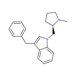 CN1CCC[C@@H]1Cn1cc(Cc2ccccc2)c2ccccc21 ZINC000028462605
