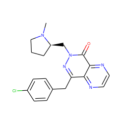 CN1CCC[C@@H]1Cn1nc(Cc2ccc(Cl)cc2)c2nccnc2c1=O ZINC000095561249