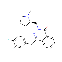 CN1CCC[C@@H]1Cn1nc(Cc2ccc(F)c(F)c2)c2ccccc2c1=O ZINC000071319177