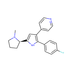 CN1CCC[C@@H]1c1cc(-c2ccncc2)c(-c2ccc(F)cc2)[nH]1 ZINC000036161040