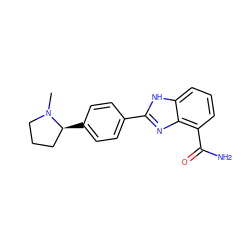 CN1CCC[C@@H]1c1ccc(-c2nc3c(C(N)=O)cccc3[nH]2)cc1 ZINC000049071788