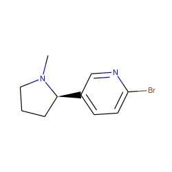 CN1CCC[C@@H]1c1ccc(Br)nc1 ZINC000013444085