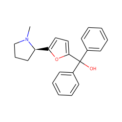 CN1CCC[C@@H]1c1ccc(C(O)(c2ccccc2)c2ccccc2)o1 ZINC000045300878