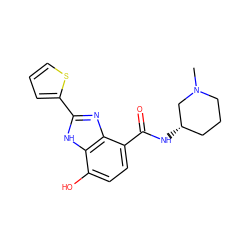 CN1CCC[C@H](NC(=O)c2ccc(O)c3[nH]c(-c4cccs4)nc23)C1 ZINC000118674026