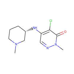 CN1CCC[C@H](Nc2cnn(C)c(=O)c2Cl)C1 ZINC000134330973